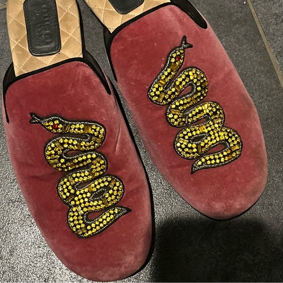 Gucci Lawrence snake mules pink - Picture 4 of 5